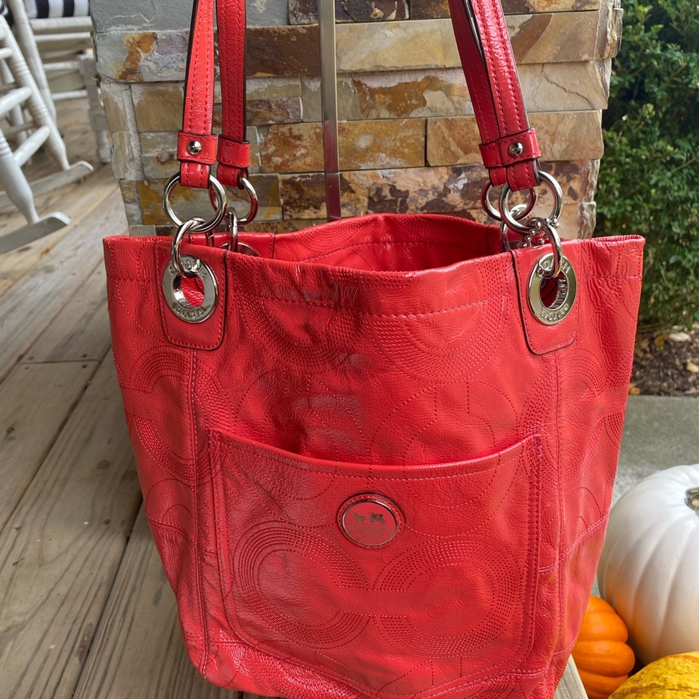 Coach Leather Tote Bag